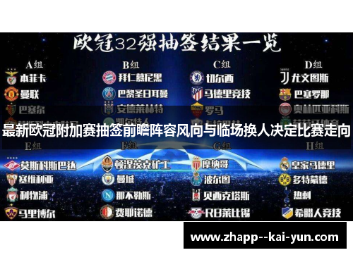 最新欧冠附加赛抽签前瞻阵容风向与临场换人决定比赛走向