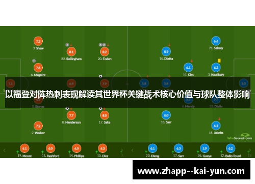 以福登对阵热刺表现解读其世界杯关键战术核心价值与球队整体影响